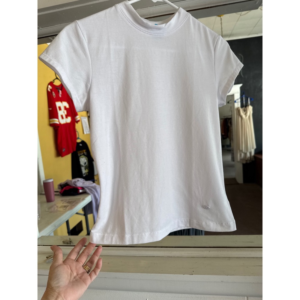 Gymshark Womens White Short Sleeve Activewear T-Shirt Size M B5A1P